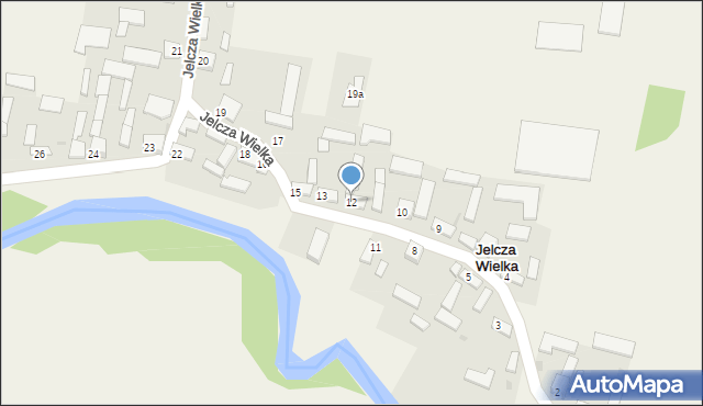 Jelcza Wielka, Jelcza Wielka, 12, mapa Jelcza Wielka