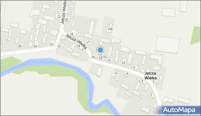 Jelcza Wielka, Jelcza Wielka, 13, mapa Jelcza Wielka