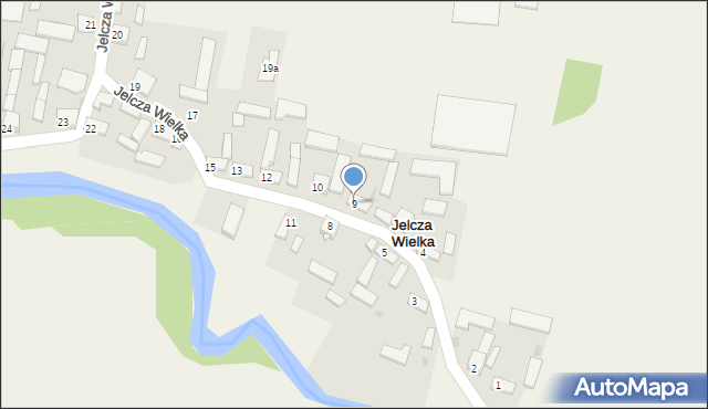 Jelcza Wielka, Jelcza Wielka, 9, mapa Jelcza Wielka