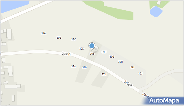 Jeleń, Jeleń, 39e, mapa Jeleń