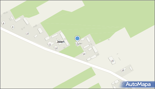 Jeleń, Jeleń, 13, mapa Jeleń