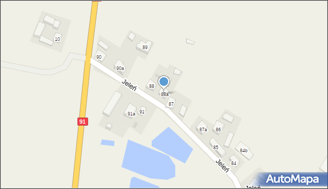Jeleń, Jeleń, 88a, mapa Jeleń