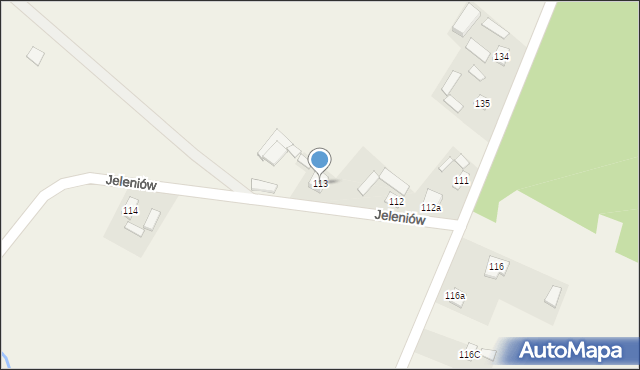 Jeleniów, Jeleniów, 113, mapa Jeleniów