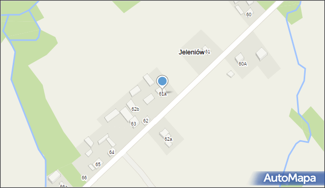 Jeleniów, Jeleniów, 61a, mapa Jeleniów