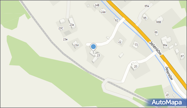 Jeleniów, Jeleniów, 23b, mapa Jeleniów