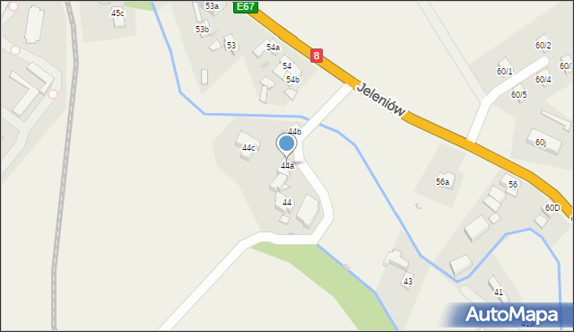 Jeleniów, Jeleniów, 44a, mapa Jeleniów