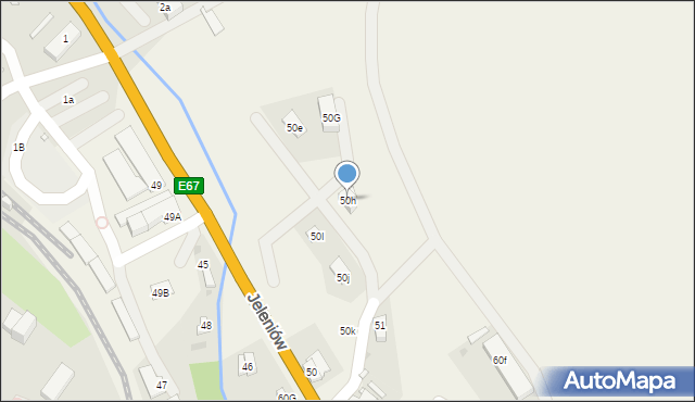 Jeleniów, Jeleniów, 50h, mapa Jeleniów