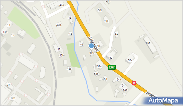 Jeleniów, Jeleniów, 60G, mapa Jeleniów