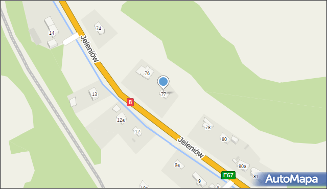 Jeleniów, Jeleniów, 77, mapa Jeleniów