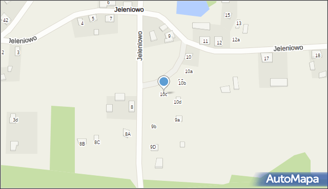 Jeleniowo, Jeleniowo, 10c, mapa Jeleniowo