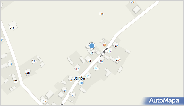 Jelitów, Jelitów, 15, mapa Jelitów