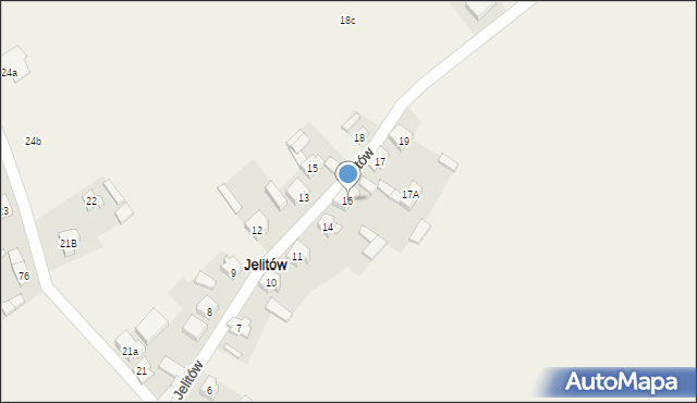 Jelitów, Jelitów, 16, mapa Jelitów