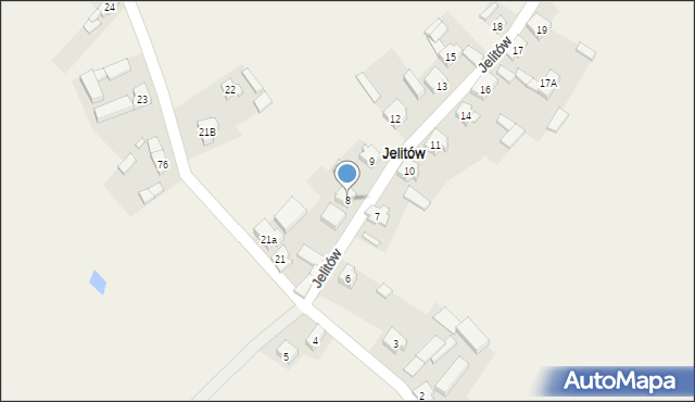 Jelitów, Jelitów, 8, mapa Jelitów