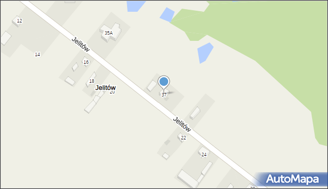 Jelitów, Jelitów, 37, mapa Jelitów