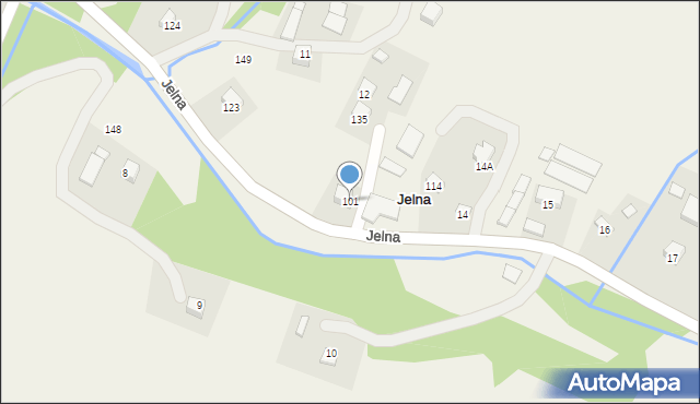 Jelna, Jelna, 101, mapa Jelna