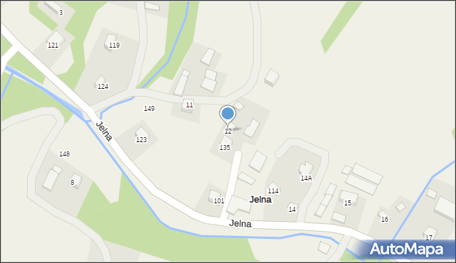 Jelna, Jelna, 12, mapa Jelna