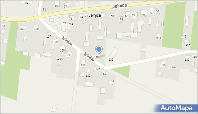 Jelnica, Jelnica, 68A, mapa Jelnica