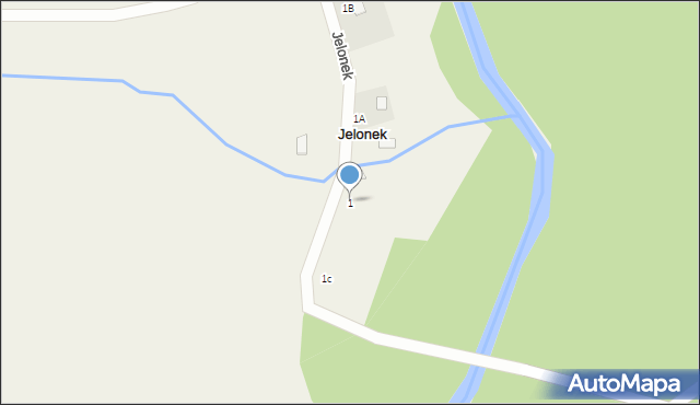 Jelonek, Jelonek, 1, mapa Jelonek