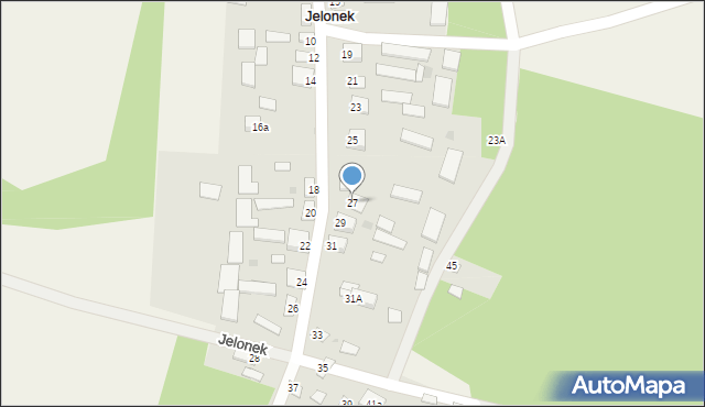 Jelonek, Jelonek, 27, mapa Jelonek