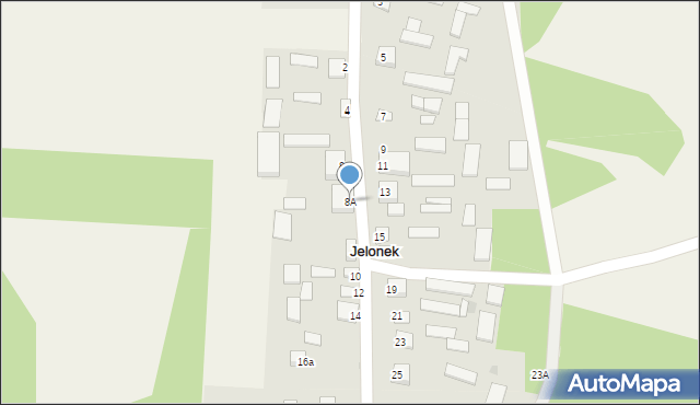 Jelonek, Jelonek, 8A, mapa Jelonek