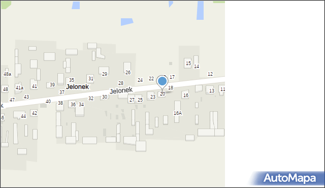 Jelonek, Jelonek, 20, mapa Jelonek