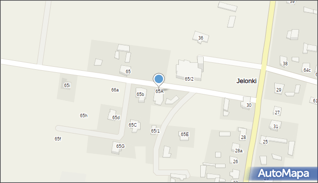 Jelonki, Jelonki, 65A, mapa Jelonki