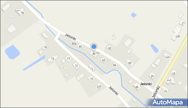 Jelonki, Jelonki, 81, mapa Jelonki