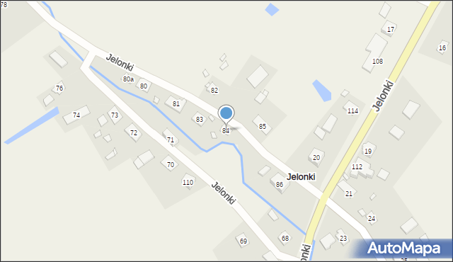 Jelonki, Jelonki, 84, mapa Jelonki