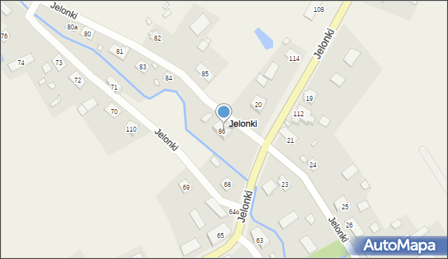 Jelonki, Jelonki, 86a, mapa Jelonki