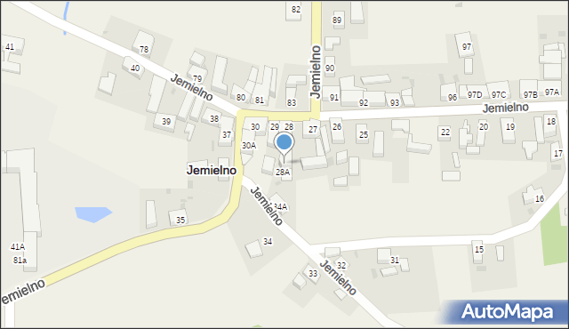 Jemielno, Jemielno, 28B, mapa Jemielno