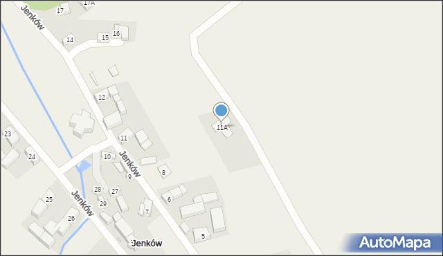 Jenków, Jenków, 11A, mapa Jenków