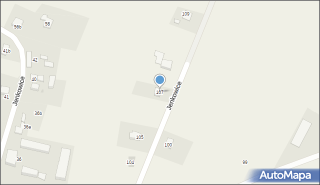 Jenkowice, Jenkowice, 107, mapa Jenkowice