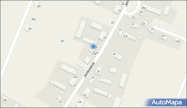 Jenkowice, Jenkowice, 17a, mapa Jenkowice