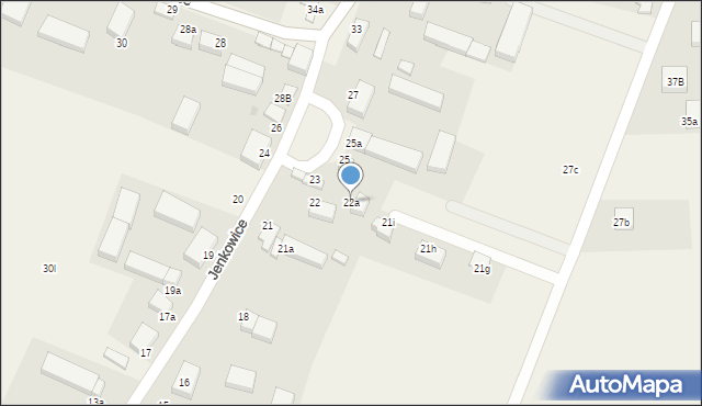 Jenkowice, Jenkowice, 22a, mapa Jenkowice