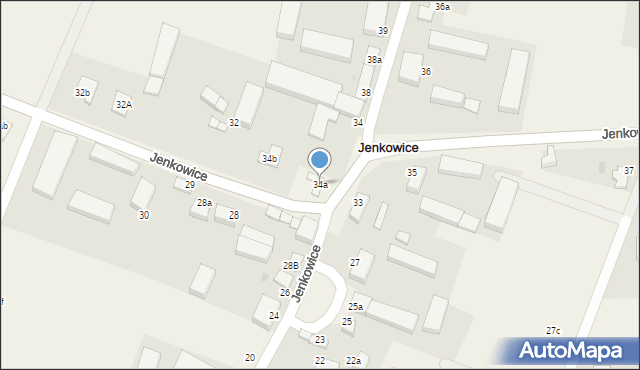 Jenkowice, Jenkowice, 34a, mapa Jenkowice