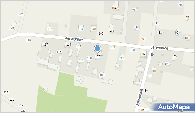 Jerwonice, Jerwonice, 107, mapa Jerwonice