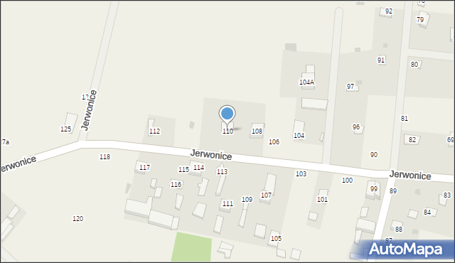 Jerwonice, Jerwonice, 110, mapa Jerwonice