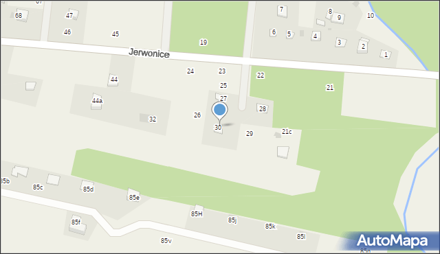 Jerwonice, Jerwonice, 30A, mapa Jerwonice