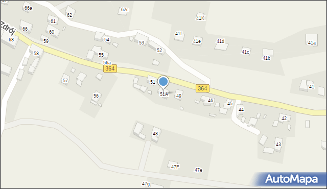 Jerzmanice-Zdrój, Jerzmanice-Zdrój, 51A, mapa Jerzmanice-Zdrój