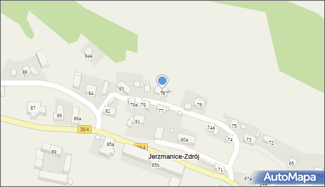 Jerzmanice-Zdrój, Jerzmanice-Zdrój, 78, mapa Jerzmanice-Zdrój