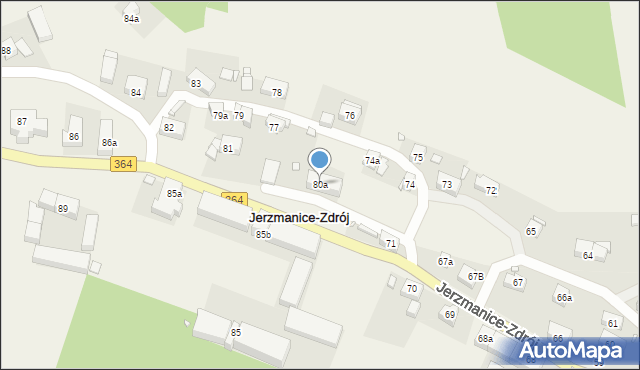 Jerzmanice-Zdrój, Jerzmanice-Zdrój, 80a, mapa Jerzmanice-Zdrój