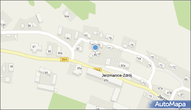 Jerzmanice-Zdrój, Jerzmanice-Zdrój, 81, mapa Jerzmanice-Zdrój