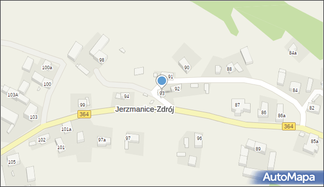 Jerzmanice-Zdrój, Jerzmanice-Zdrój, 93, mapa Jerzmanice-Zdrój