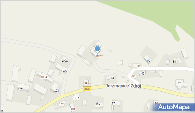 Jerzmanice-Zdrój, Jerzmanice-Zdrój, 98, mapa Jerzmanice-Zdrój