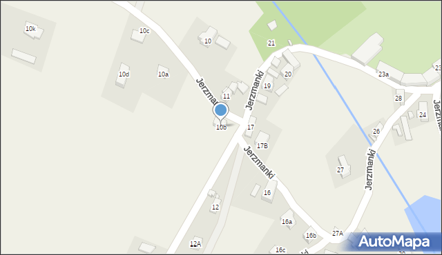 Jerzmanki, Jerzmanki, 10b, mapa Jerzmanki