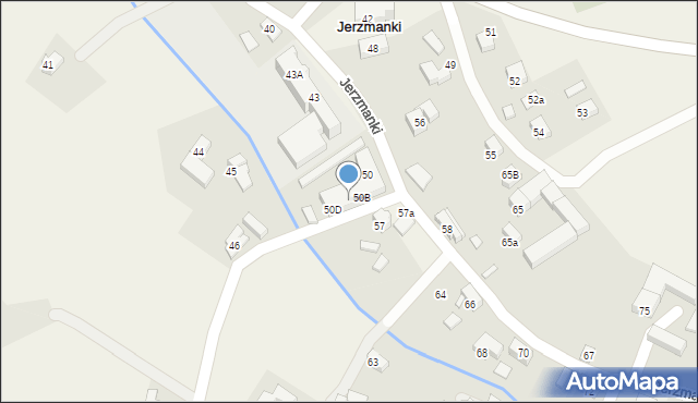 Jerzmanki, Jerzmanki, 50C, mapa Jerzmanki