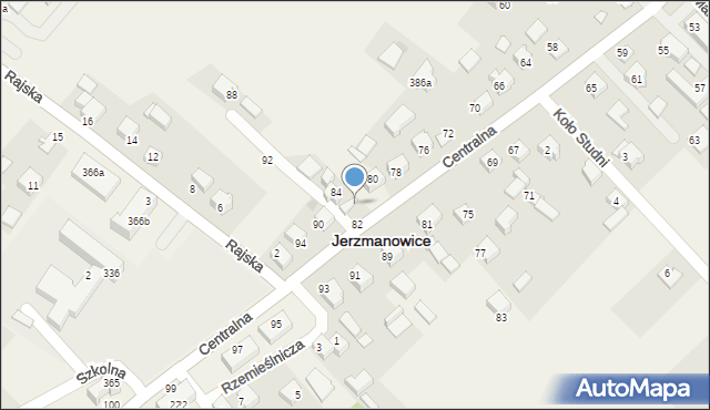 Jerzmanowice, Jerzmanowice, 381, mapa Jerzmanowice