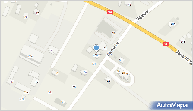 Jerzmanowice, Jerzmanowice, 408c, mapa Jerzmanowice