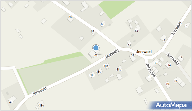 Jerzwałd, Jerzwałd, 62, mapa Jerzwałd