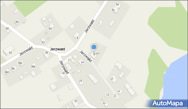 Jerzwałd, Jerzwałd, 9, mapa Jerzwałd